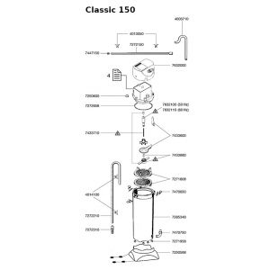 Eheim Classic 150 - 600 suodattimien tiivisteet